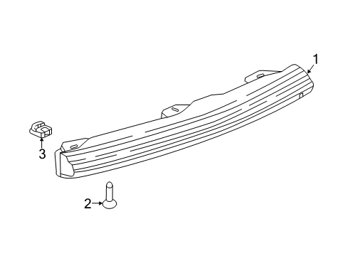 2018 Cadillac XT5 High Mount Lamps High Mount Lamp Diagram for 84101560