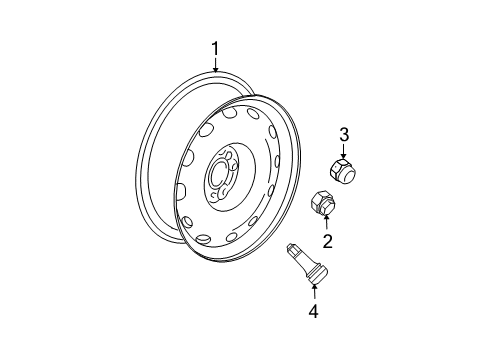 2007 Dodge Caliber Wheels Aluminum Wheel Diagram for YW38PAKAB