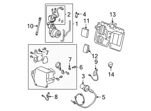 2001 Cadillac DeVille Ride Control Sensor, Electronic Suspension Rear Position Diagram for 25728486