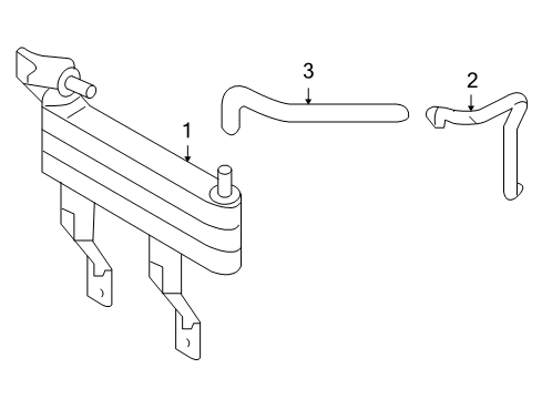 2007 Hyundai Tucson Oil Cooler Cooler Assembly-Oil Diagram for 25460-2E000