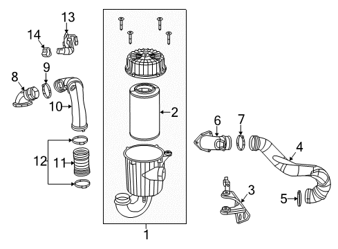 2016 Ram ProMaster 2500 Filters Hose-Air Make-Up Diagram for 68168082AA