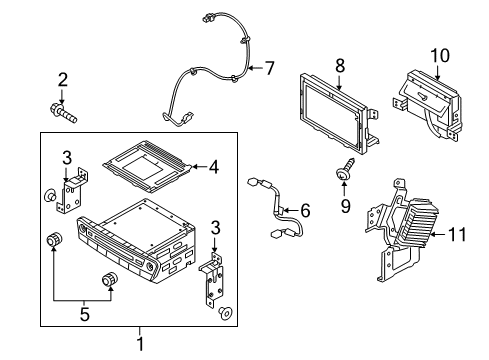 2019 Genesis G80 Navigation System Deck Assembly-Disc Diagram for 96174-B1010