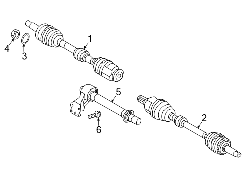 2017 Kia Soul Drive Axles - Front Bearing Bracket & Shaft Diagram for 49560B3200