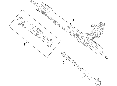2013 BMW X3 Steering Column & Wheel, Steering Gear & Linkage Exchange-Steering Box, Electric. Diagram for 32106889084
