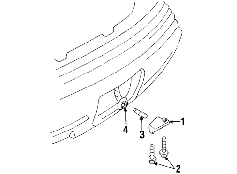 1998 Chevrolet Monte Carlo License Lamps Lamp Asm-Rear License Diagram for 5976391