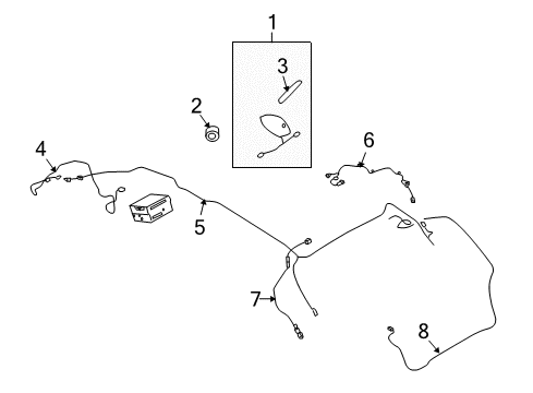 2008 Infiniti EX35 Antenna & Radio Rod - Antenna Diagram for 28215-CA000