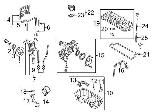 2008 Hyundai Accent Filters Plate-Baffle Diagram for 21504-26600