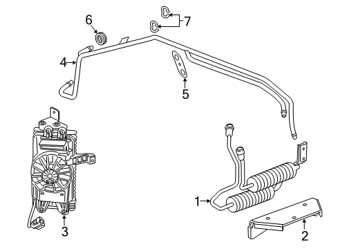 2014 Chevrolet Corvette Oil Cooler Cooler Pipe Diagram for 23127984