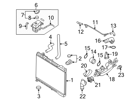 2008 Hyundai Entourage Powertrain Control Sensor Assembly-Speed Diagram for 46510-39600