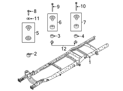 2016 Ford E-350 Super Duty Frame & Components Frame Assembly Diagram for CC2Z-5005-G