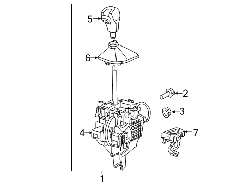 2019 Ram ProMaster City Gear Shift Control - AT Transmission Gearshift Control Cable Diagram for 68312370AA