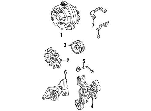 1995 Pontiac Bonneville Alternator Alternator Diagram for 10463634