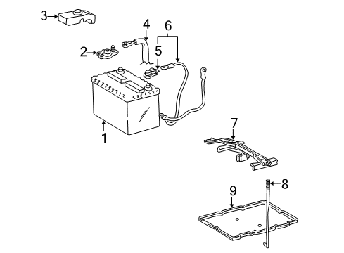 2008 Toyota Solara Battery Negative Cable Diagram for 82123-06090