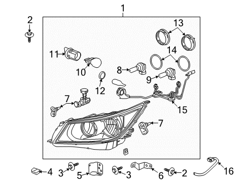 2010 Buick LaCrosse Headlamps Harness Asm-Headlamp Wiring Diagram for 20829259