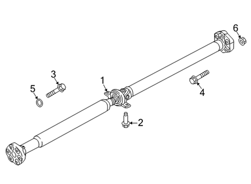 2021 Genesis G80 Drive Shaft - Rear Bolt Diagram for 49129B1100