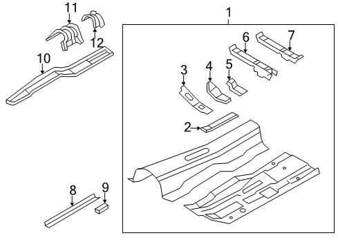 2015 BMW 740Li xDrive Floor Console, Gearbox Support, Left Diagram for 41117204193