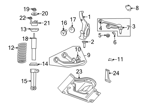 2007 Jeep Liberty Front Suspension Components, Lower Control Arm, Upper Control Arm, Stabilizer Bar Screw-HEXAGON FLANGE Head Diagram for 6104223AA