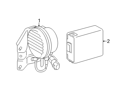 2015 Lexus LS600h Electrical Components Controller, Vehicle Diagram for 86572-50020