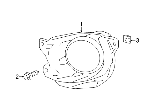 2022 Toyota Sequoia Fog Lamps Fog Lamp Assembly Diagram for 81210-0C030