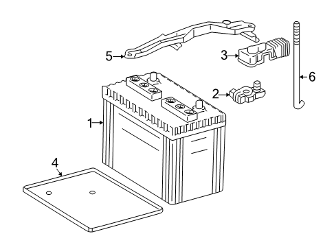 2008 Toyota Tacoma Battery Battery Holder Diagram for 74404-04060