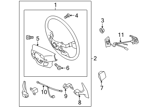 2012 Lexus IS350 Steering Wheel & Trim Cover, Steering Wheel, Lower NO.3 Diagram for 45187-53010-C0