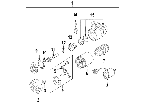 2005 Infiniti G35 Starter Switch Assy-Magnetic Diagram for 23343-CG00A