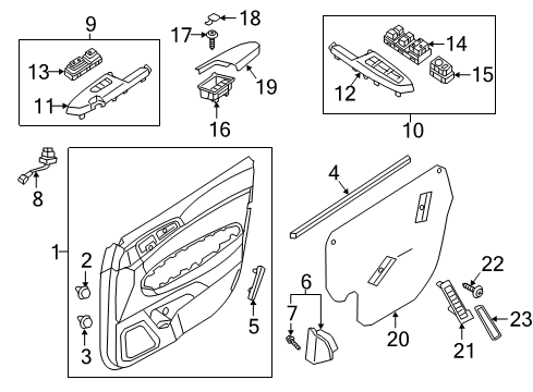 2019 Kia Sportage Mirrors Outside Rear View Mirror Assembly, Right Diagram for 87620D9100
