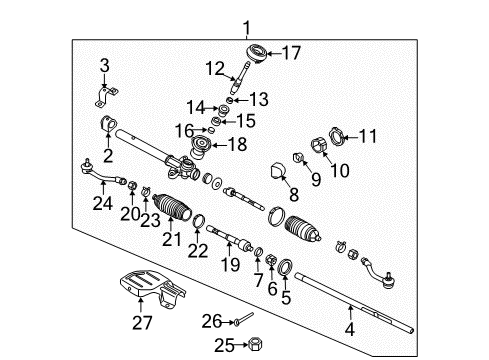 2015 Kia Rio Steering Column & Wheel, Steering Gear & Linkage Seal-Oil Diagram for 565181C100