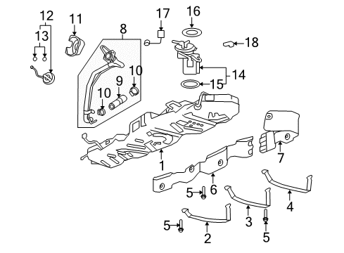 2010 Saturn Outlook Senders Strap Bolt Diagram for 11516551