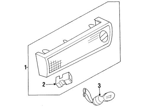 1995 Buick Skylark Backup Lamps Lamp Asm-Back Up & License Diagram for 5976023