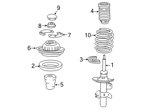 2015 Dodge Dart Struts & Components - Front RETAINER-Front Suspension Diagram for 5168088AA