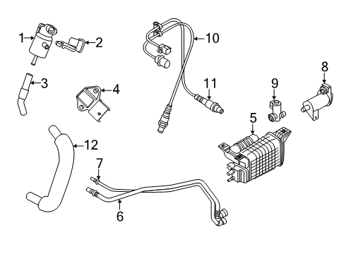 2021 Kia Soul Powertrain Control Tube-Fuel Tank Vapor Diagram for 31341K0500