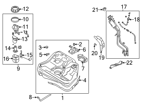 2005 Dodge Stratus Fuel Supply Fuel Pump Module/Level Unit Diagram for RL093455AD