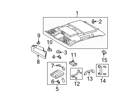 2010 Toyota Tundra Interior Trim - Cab Map Lamp Assembly Diagram for 63650-0C150-B0