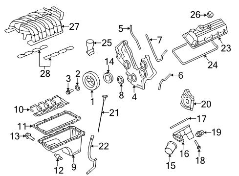 2010 Ford Mustang Powertrain Control EEC Module Diagram for AR3Z-12A650-AJB