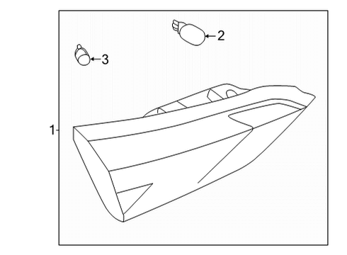 2021 Nissan Versa Backup Lamps Backup Lamp Assy-LH Diagram for 26545-5EE0A