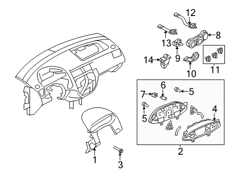 2005 Ford Focus Powertrain Control Instrument Cluster Diagram for 4S4Z-10849-HA