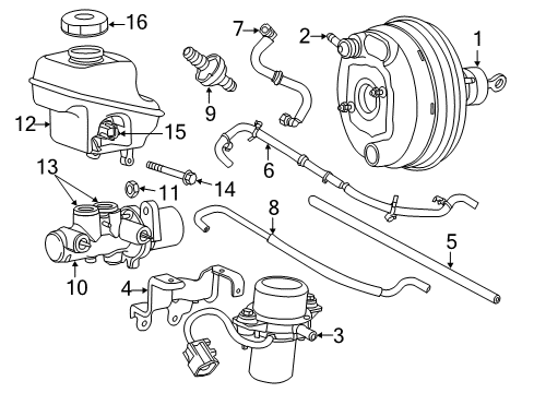 2011 Chrysler 300 Dash Panel Components GROMMET-Master Cylinder To RESERVOI Diagram for 68003259AA