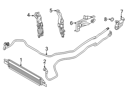 2022 BMW 230i Trans Oil Cooler TRANSMISSION OIL COOLER LINE Diagram for 17228654894