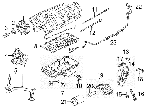 2012 Ford F-150 Senders Adapter Gasket Diagram for BL3Z-6840-B