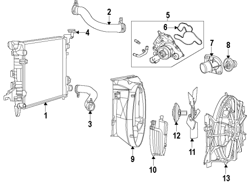 2014 Ram 3500 Cooling System, Radiator, Water Pump, Cooling Fan Clutch-Fan Diagram for 68194962AA