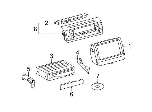 2006 Lexus SC430 Navigation System Plate, Navigation Computer Diagram for 86846-24010-B0