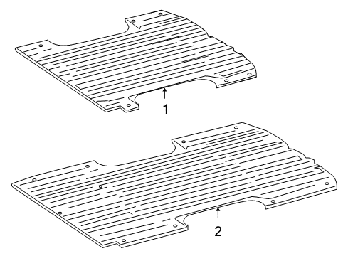 2009 Dodge Sprinter 3500 Rear Floor & Rails Pan-Rear Floor Diagram for 68008307AA