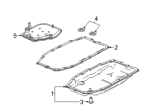 2018 Chevrolet Camaro Automatic Transmission Oil Pan Diagram for 24286601