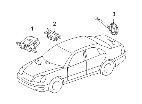 2004 Lexus LS430 Anti-Theft Components Transponder Key Computer Assembly Diagram for 89780-50050