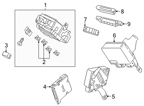 2014 Honda Accord Fuse & Relay Unit, EPS Diagram for 39980-T3V-A02