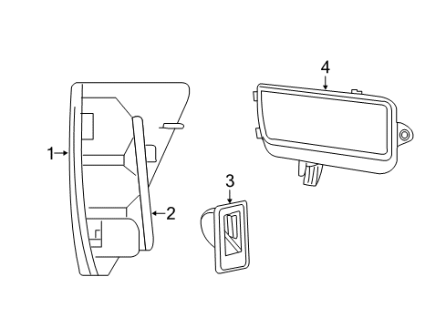 2010 Jeep Grand Cherokee Combination Lamps Rear Fog Lamp Diagram for 55156102AA