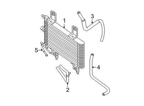 2008 Nissan Pathfinder Trans Oil Cooler Hose-Oil Cooler Diagram for 21633-ZS20A