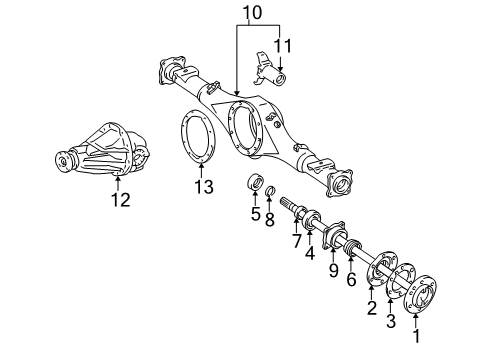 1999 Toyota Tacoma Axle & Differential - Rear Oil Deflector Gasket Diagram for 42443-55020