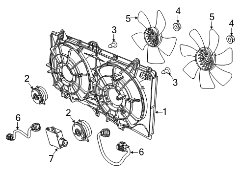 2016 Chevrolet Caprice Cooling System, Radiator, Water Pump, Cooling Fan Harness Diagram for 92267223